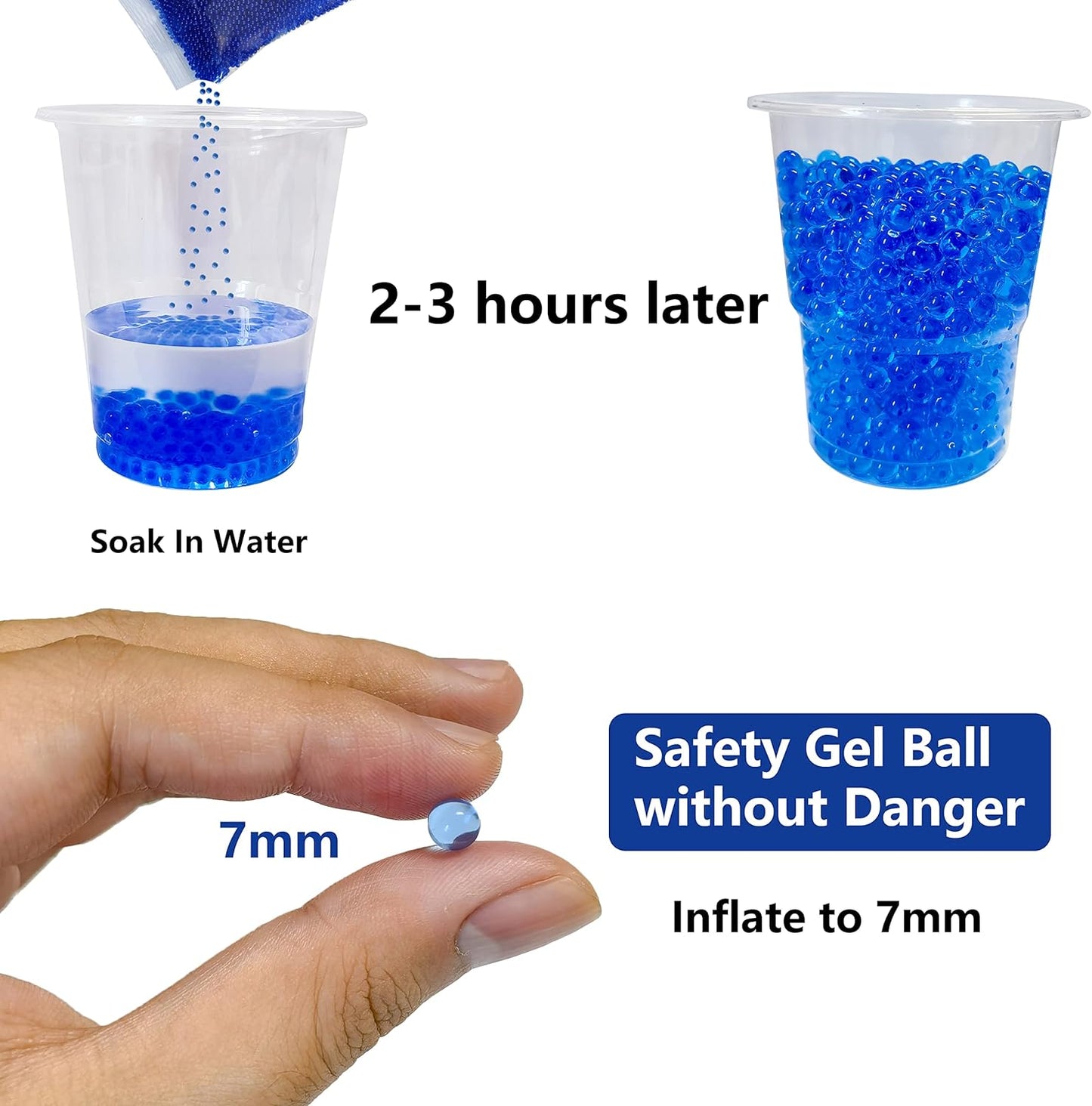 Hsility Gel-Blaster 100000 Water Absorbing Resin Biodegradable Beads Electric Shooting Fighting Team Game for Outdoor Activity