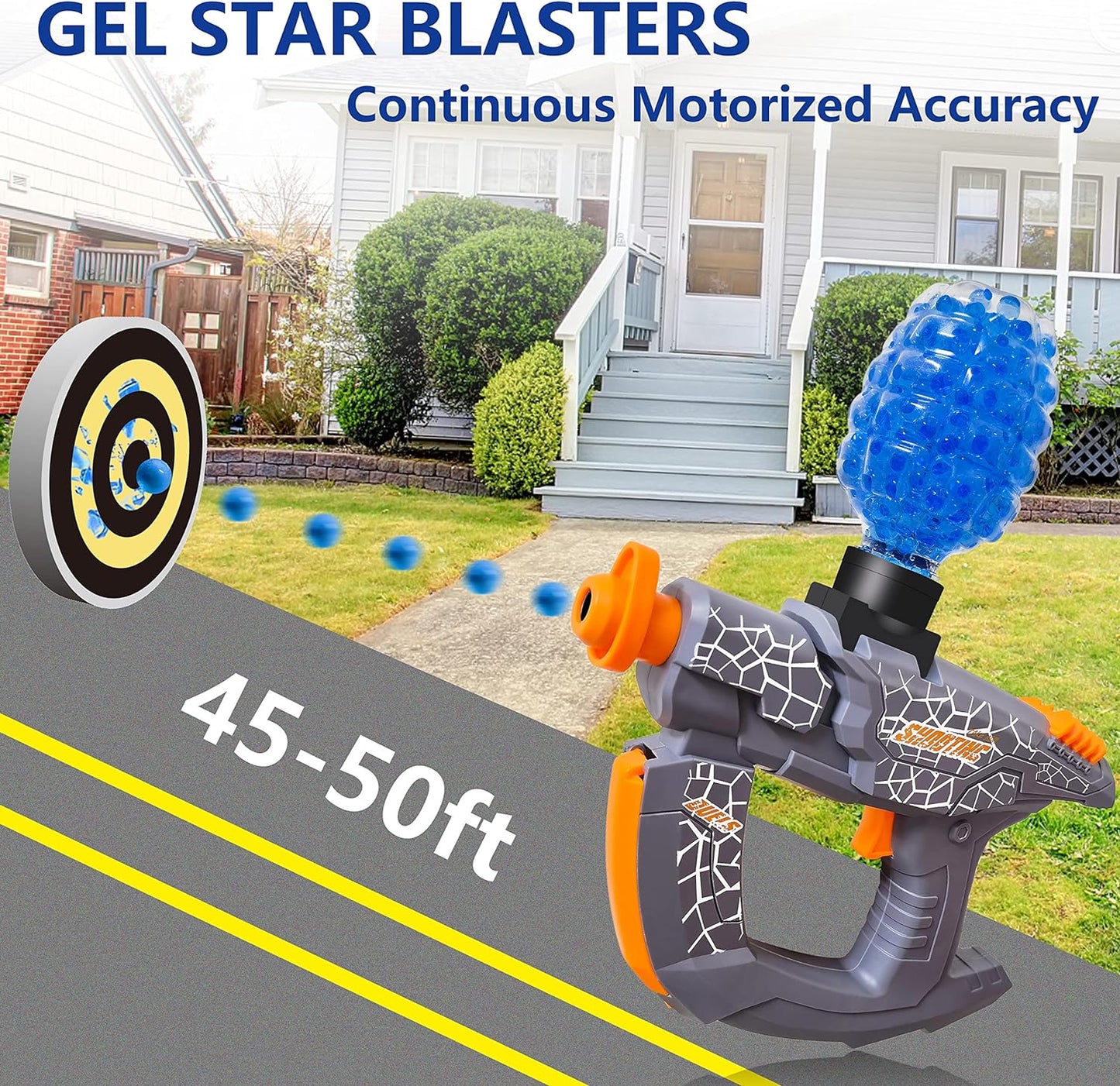 Hsility Gel-Blaster 100000 Water Absorbing Resin Biodegradable Beads Electric Shooting Fighting Team Game for Outdoor Activity